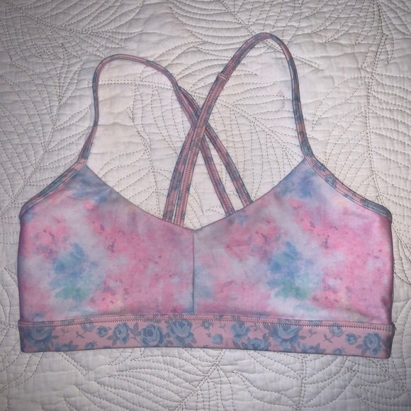 LOVESHACKFANCY X BANDIER Intimates Floral Sports Bra Top XS - Picture 2 of 6